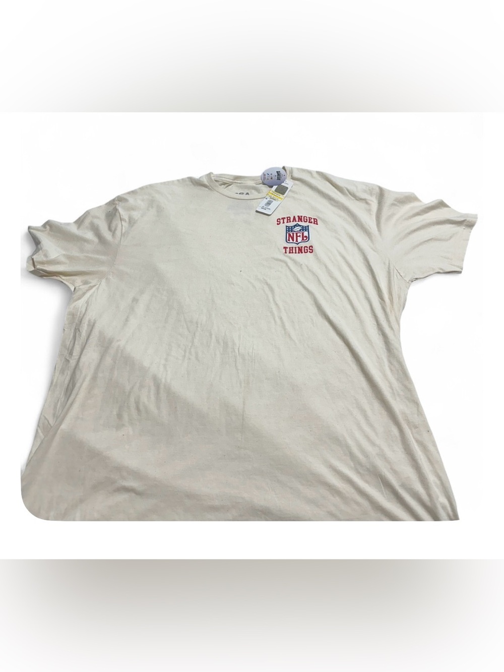 Stranger Things x NFL white tee #NFL #collab 2X